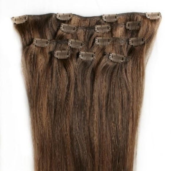 20" 100% Clip in Human Hair Extensions 7Pcs,14 clips # 4/30 - Picture 2 of 2